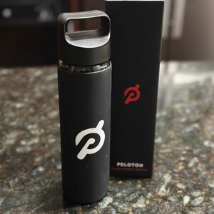 Glass Peloton Matte Black Bottle with Logo